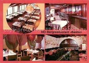 Bild des Verkufers fr Postkarte Carte Postale 73666792 Sebnitz HO Bergrestaurant Bastei Elbebalkon Galerie mit Bar Freischuetz zum Verkauf von Versandhandel Boeger