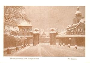 Postkarte Carte Postale 73669519 Alt Dessau Winterstimmung am Lustgartentor Alt Dessau