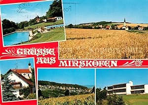 Postkarte Carte Postale 73671898 Mirskofen Schwimmbad Panorama Kirche Schule Mirskofen