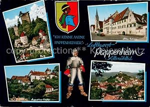 Bild des Verkufers fr Postkarte Carte Postale 73671966 Pappenheim Mittelfranken Burg Altes Schloss Augustiner Kloster Panorama zum Verkauf von Versandhandel Boeger