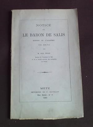Notice sur le Baron de Salis, membre de l'Académie de Metz