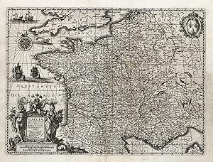 Antique Map-FRANCE-GALLIAE-Hondius-Janssonius-1636