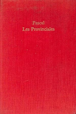 Image du vendeur pour Les provinciales - Blaise Pascal mis en vente par Book Hmisphres