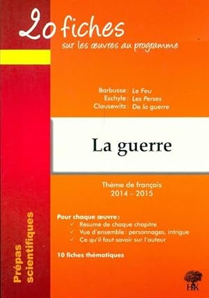 20 fiches sur les oeuvres au programme thème 2014-2015 la guerre - Natalia Leclerc