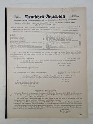 Deutsches Ärzteblatt. Mitteilungsblatt der Reichsärztekammer und der Kassenärztlichen Vereinigung...