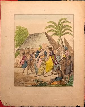 Vorstellung der Tanze aus den Gesellschafts-Inseln. [A dance as done in the Society Islands (Tahi...