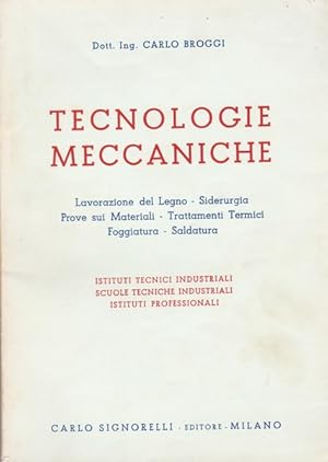 Immagine del venditore per Tecnologie meccaniche venduto da librisaggi