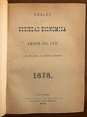Anales de la Sociedad Económica de Amigos del País de Las Palmas de Gran Canaria.