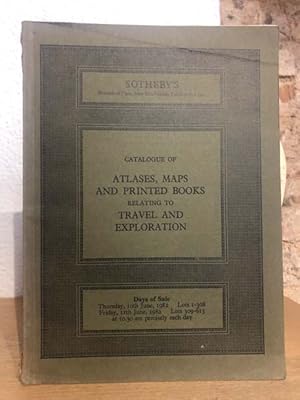Catalogue of Atlases, maps and printed books relating to travel and exporation.