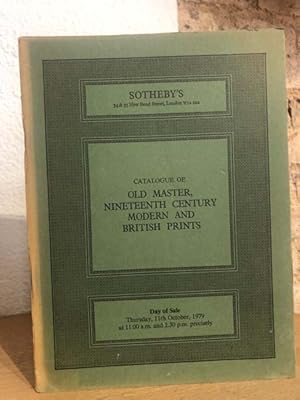 Catalogue of old master, nineteenth century modern and british prints.