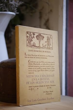 Bild des Verkufers fr Medicina y sociedad en la Huelva de los siglos XVI - XVII. zum Verkauf von Librera Miau