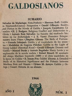 Anales galdosianos. Año I, No. 1; 1966.