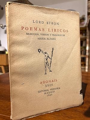 POEMAS LIRÍCOS. Selección, versión y prólogo de María Alfaro. Colección Adonáis, XVIII.