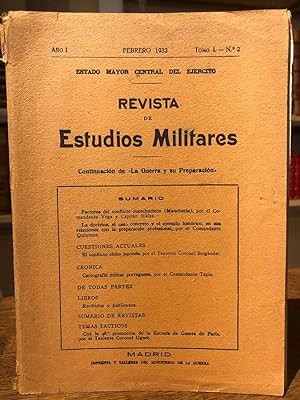 Revista de Estudios Militares. [Continuación de La Guerra y su preparación] Año I.- Tomo I.- No. 2.
