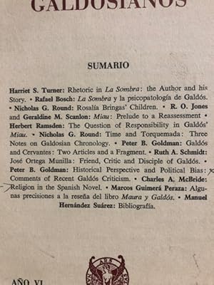 Anales galdosianos. Año VI, 1971.