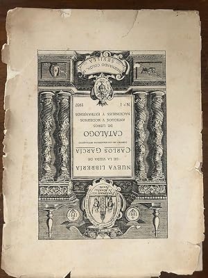 Catálogo No. 1 de libros antiguos y modernos; nacionales y extranjeros de la Librería de la Viuda...