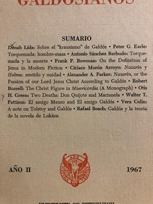 Anales galdosianos. Año II, 1967.