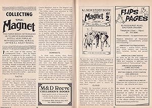 Seller image for Collecting The Magnet. The Paper which Introduced us to Greyfriars School. This is an original article separated from an issue of The Book & Magazine Collector publication, 1989. for sale by Cosmo Books