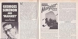 Bild des Verkufers fr Georges Simenon and Maigret. This is an original article separated from an issue of The Book & Magazine Collector publication, 1992. zum Verkauf von Cosmo Books