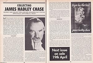 Seller image for Collecting James Hadley Chase : Author of No Orchids for Miss Blandish. This is an original article separated from an issue of The Book & Magazine Collector publication, 1991. for sale by Cosmo Books