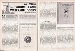 Seller image for Collecting Windmill and Watermill Books. This is an original article separated from an issue of The Book & Magazine Collector publication, 1993. for sale by Cosmo Books