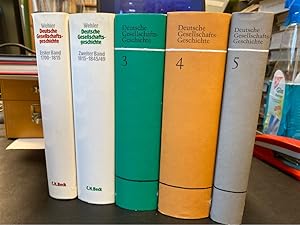 Bild des Verkufers fr Deutsche Gesellschaftsgeschichte 1700 - 1990. Band 1-5. Fnf Bnde (vollstndig). Erster Band: Vom Feudalismus des Alten Reiches bis zur defensiven Modernisierung der Reformra 1700 - 1815; Zweiter Band: Von der Reformra bis zur industriellen und politischen "Deutschen Doppelrevolution" 1815-1845/49; Dritter Band: Von der "Deutschen Doppelrevolution" bis zum Beginn des Ersten Weltkrieges 1849 - 1914; Vierter Band: Vom Beginn des Ersten Weltkrieges bis zur Grndung der beiden deutschen Staaten 1914 - 1949; Fnfter Band: Von der Grndung der beiden deutschen Staaten bis zur Vereinigung 1949-1990. zum Verkauf von Altstadt-Antiquariat Nowicki-Hecht UG