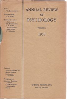 Annual Review Of Psychology: Volume 9