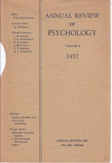 Seller image for Annual Review Of Psychology, Volume 8, 1957 by Paul R. Farnsworth, Quinn McNemar for sale by Never Too Many Books