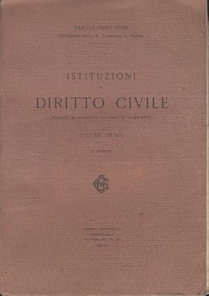 Seller image for ISTITUZIONI DI DIRITTO CIVILE. 1 for sale by librisaggi