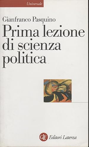Bild des Verkufers fr Prima lezione di scienza politica zum Verkauf von MULTI BOOK