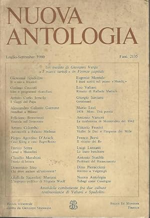 Nuova antologia. Luglio-Settembre 1980. Fasc. 2135