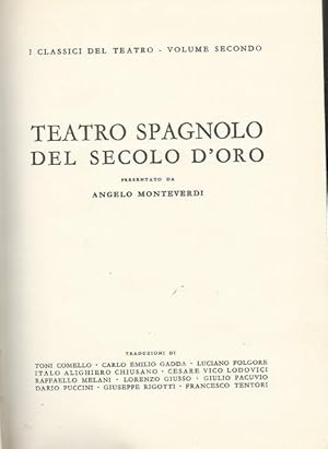 Teatro spagnolo del secolo d'oro.