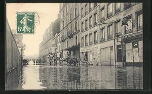 Ansichtskarte Paris, Inondation de la Rue Surcouf, La Grande Crue de la Seine, Hochwasser