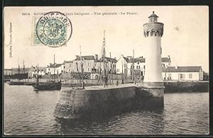 Ansichtskarte Quiberon, Le port haliguen, Vue generale, Le phare, Leuchtturm