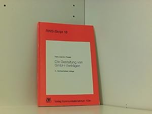 Immagine del venditore per Die Gestaltung von GmbH-Vertrgen (RWS-Skript) venduto da Book Broker