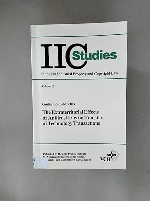 Bild des Verkufers fr The Extraterritorial Effects of Antitrust Law on Transfer of Technology Transactions. zum Verkauf von avelibro OHG