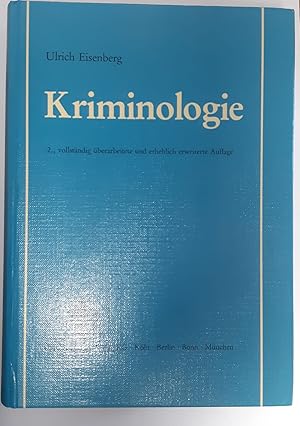 Seller image for Kriminologie. von for sale by Antiquariat Buchkauz