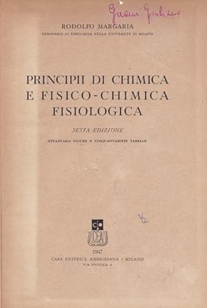 Imagen del vendedor de Principii di chimica e fisico-chimica fisiologica a la venta por librisaggi