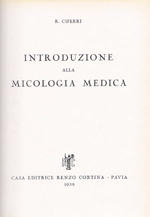 Imagen del vendedor de Introduzione alla micologia medica a la venta por librisaggi