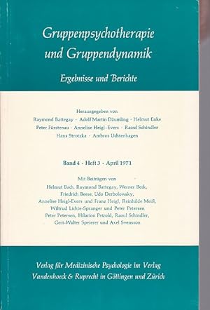 Seller image for Gruppenpsychotherapie und Gruppendynamik. Ergebnisse und Berichte. Band 4 - Heft 3 April 1970. for sale by Fundus-Online GbR Borkert Schwarz Zerfa