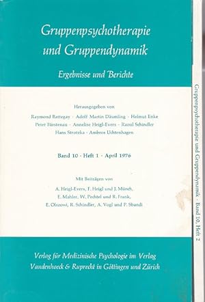 Bild des Verk�ufers f�r Gruppenpsychotherapie und Gruppendynamik. Ergebnisse und Berichte. Band 10 - Heft 1 April 1976 u. Heft 2 August 1976. zum Verkauf von Fundus-Online GbR Borkert Schwarz Zerfa�