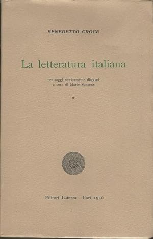 LA LETTERATURA ITALIANA. Volume I.