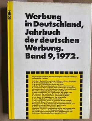 Bild des Verkufers fr Werbung in Deutschland. Jahrbuch der deutschen Werbung. Band 9. 1972. zum Verkauf von Treptower Buecherkabinett Inh. Schultz Volha