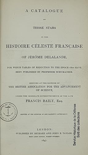 A CATALOGUE OF THOSE STARS IN THE HISTOIRE CELECTE FRANCAISE