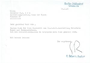 Seller image for 2 ms. Briefe mit eigenh. Unterschrift  SR". for sale by Kotte Autographs GmbH