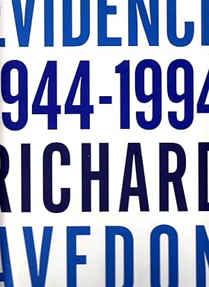 Image du vendeur pour Evidence. 1944-1994. Richard Avedon. Sign. mis en vente par Stefan Schuelke Fine Books