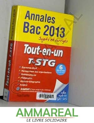 Image du vendeur pour Annales 2013 Tout en un Terminale STG mis en vente par Ammareal