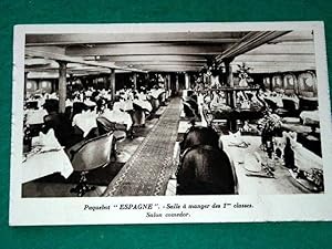 Imagen del vendedor de Carte Postale Ancienne - PAQUEBOT "ESPAGNE". Salle  manger des 1res classes. a la venta por JOIE DE LIRE