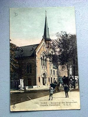 Image du vendeur pour Carte Postale Ancienne - 597 - PARIS. Boulevard des Batignolles. Chapelle Protestante. mis en vente par JOIE DE LIRE