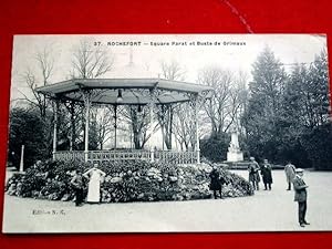 Bild des Verkufers fr Carte Postale Ancienne - 37 - ROCHEFORT - Square Parat et Buste de Grimaux zum Verkauf von JOIE DE LIRE